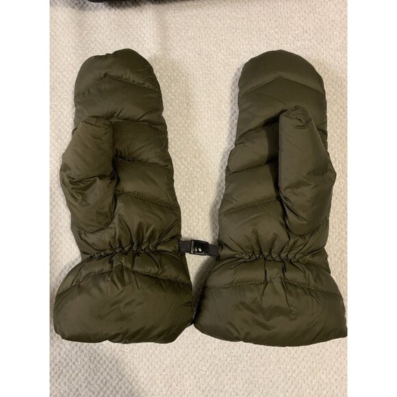 SOIA & KYO Julia Quilted Down Puffer Gloves Sage Olive Green Down Mitten Small - Picture 2 of 6